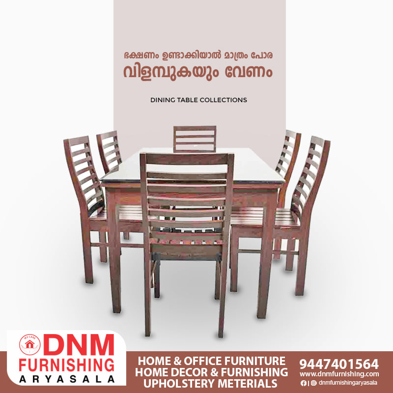 DNM Furnishing Aryasala dining table collection trivandrum